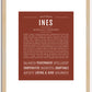 Ines | Name Art Print