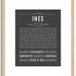 Ines | Name Art Print