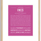 Ines | Name Art Print