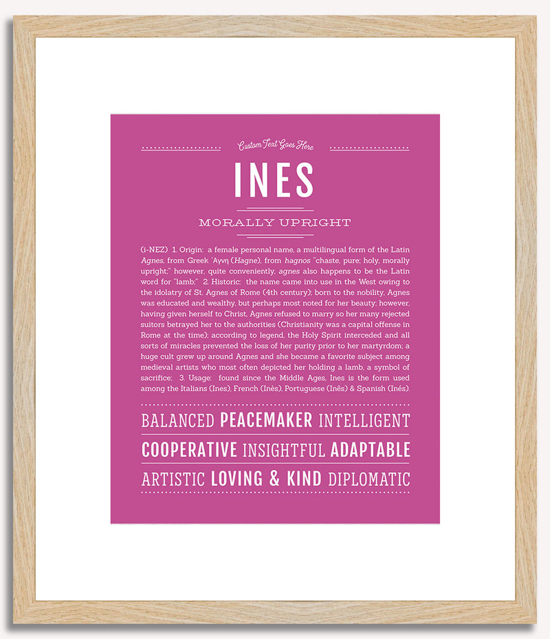 Ines | Name Art Print