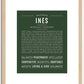 Ines | Name Art Print