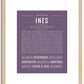 Ines | Name Art Print