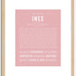 Ines | Name Art Print