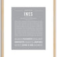 Ines | Name Art Print