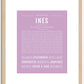 Ines | Name Art Print