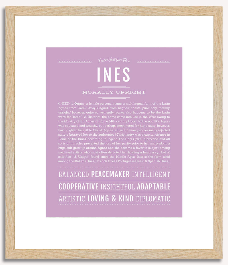 Ines | Name Art Print