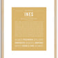 Ines | Name Art Print