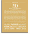 Ines | Name Art Print – Name Stories