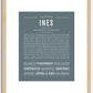 Ines | Name Art Print