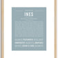 Ines | Name Art Print