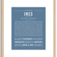 Ines | Name Art Print