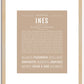 Ines | Name Art Print