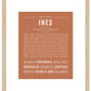 Ines | Name Art Print