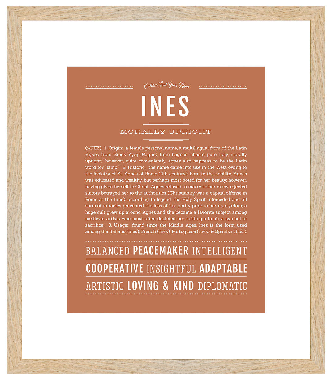 Ines | Name Art Print