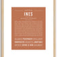 Ines | Name Art Print