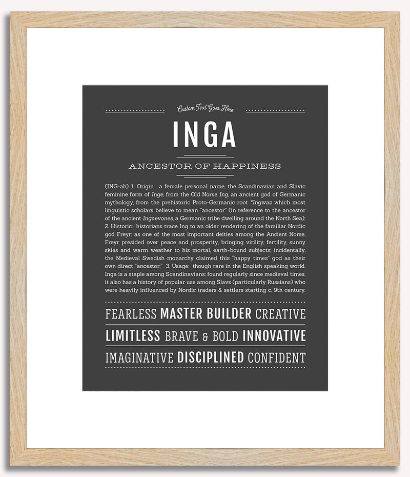 Inga | Name Art Print