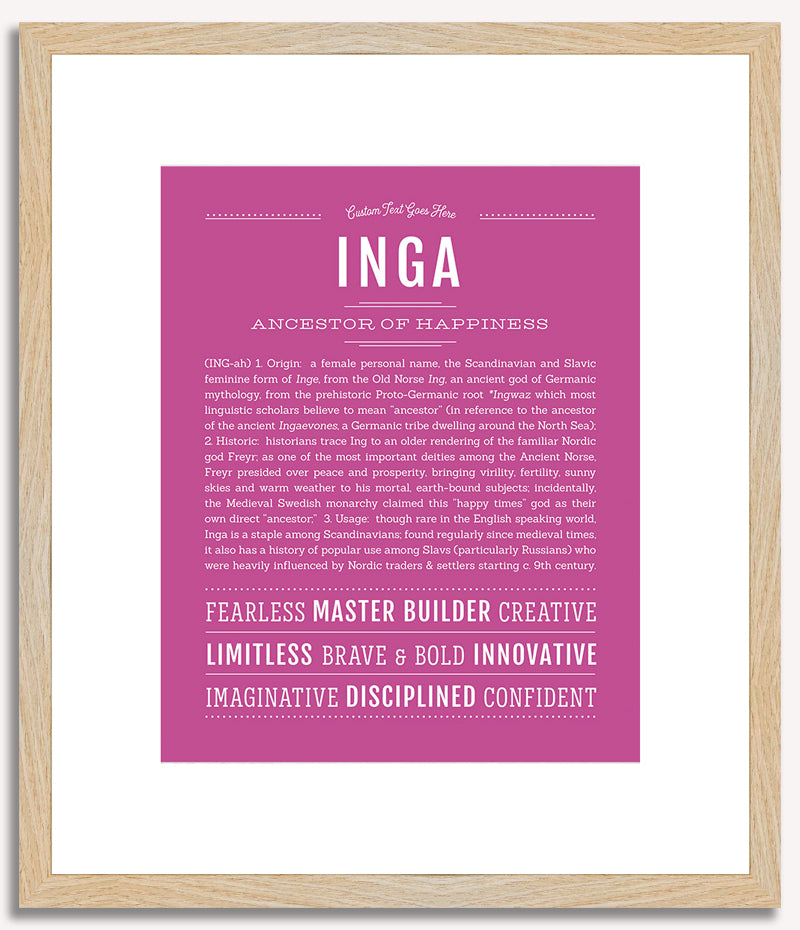 Inga | Name Art Print