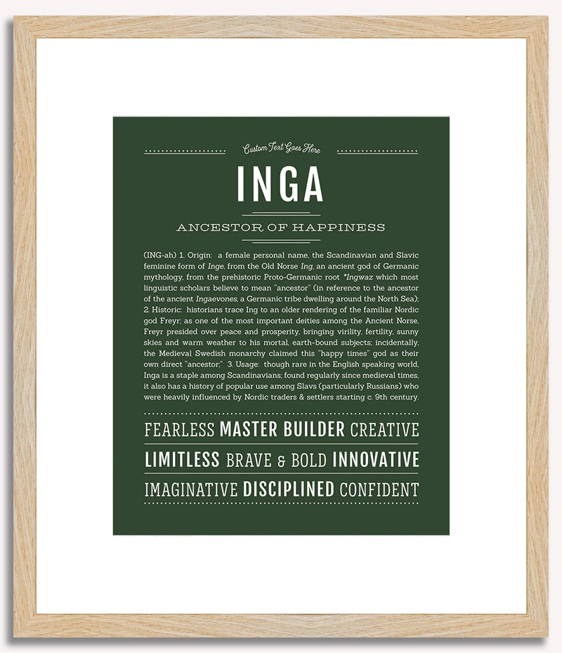 Inga | Name Art Print