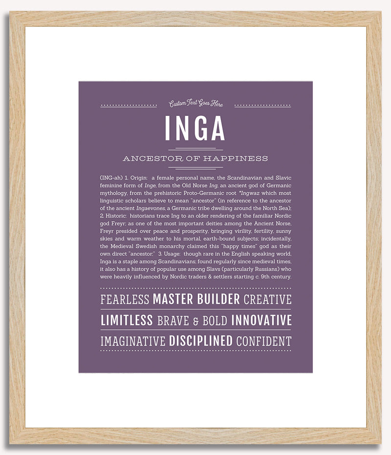 Inga | Name Art Print