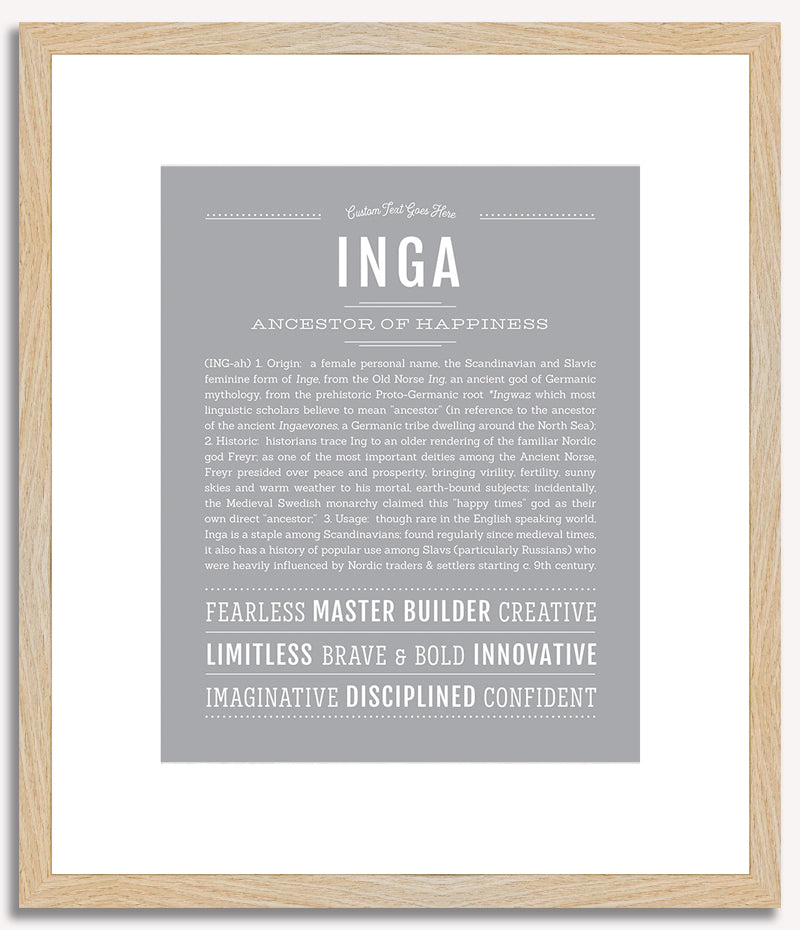 Inga | Name Art Print