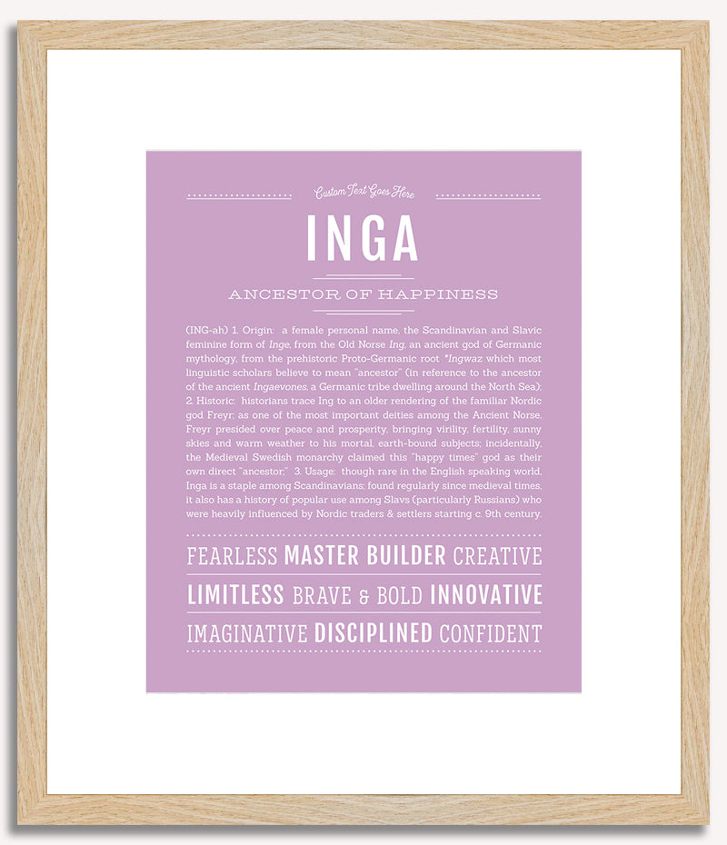 Inga | Name Art Print