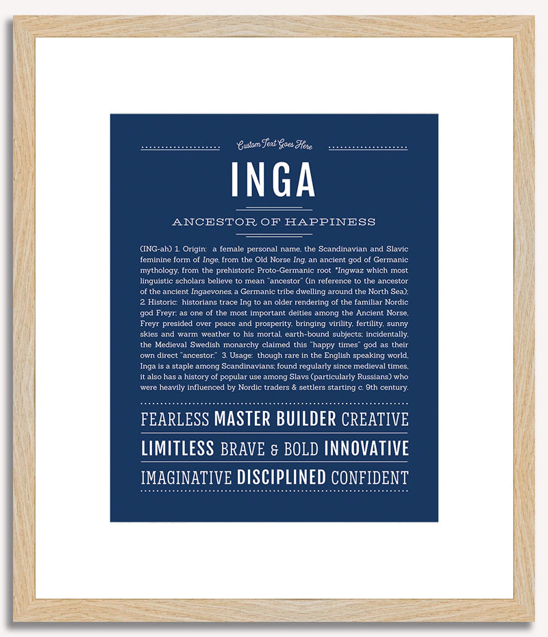 Inga | Name Art Print