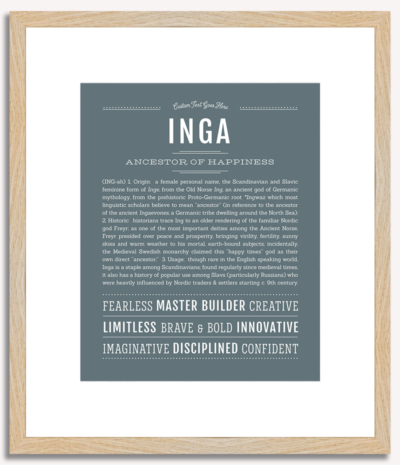 Inga | Name Art Print