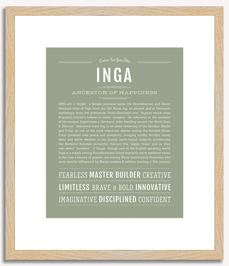 Inga | Name Art Print