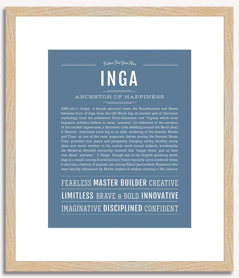 Inga | Name Art Print