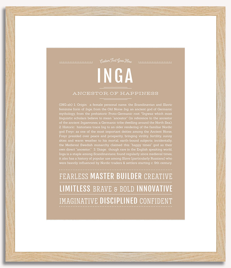 Inga | Name Art Print