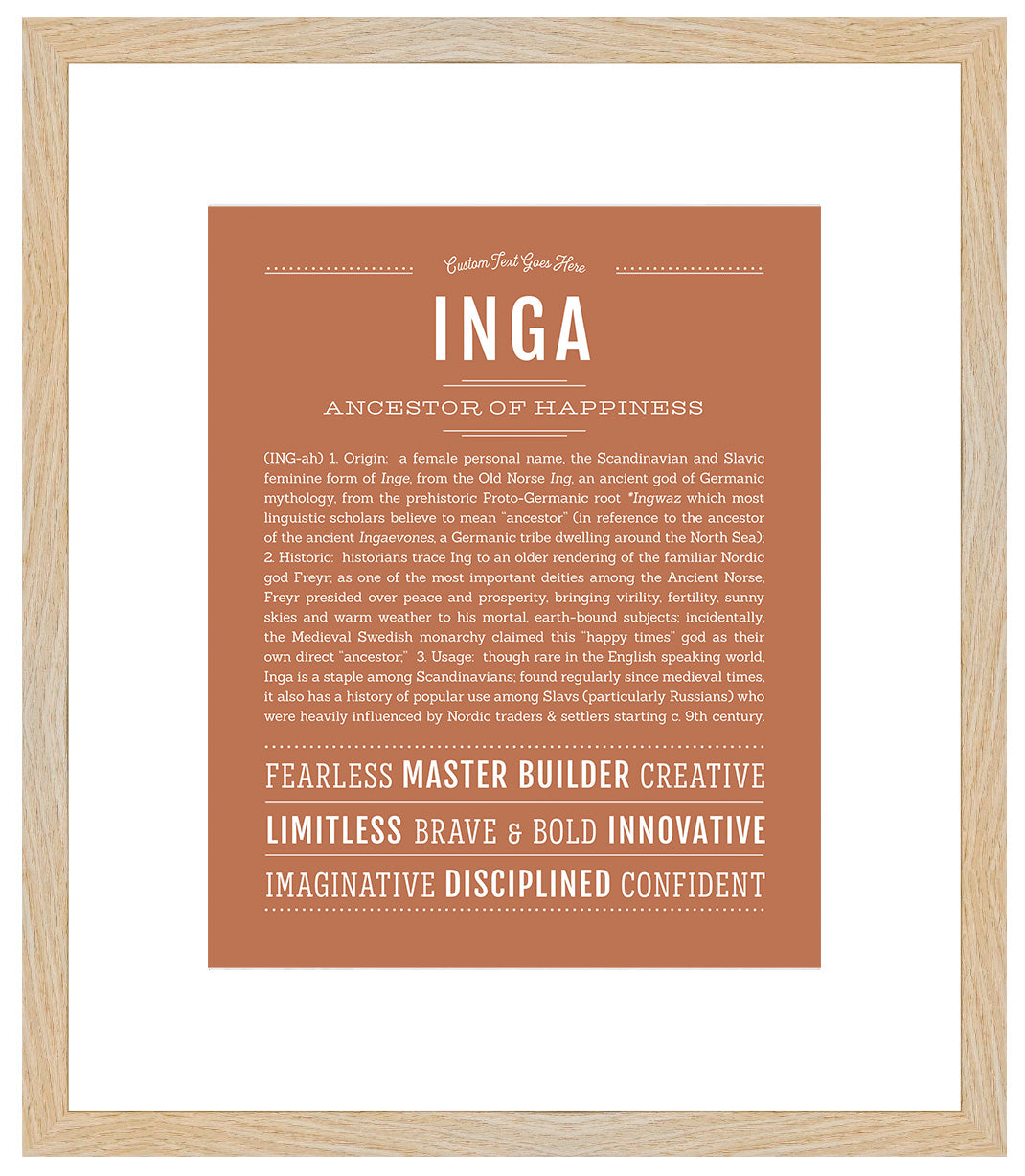 Inga | Name Art Print