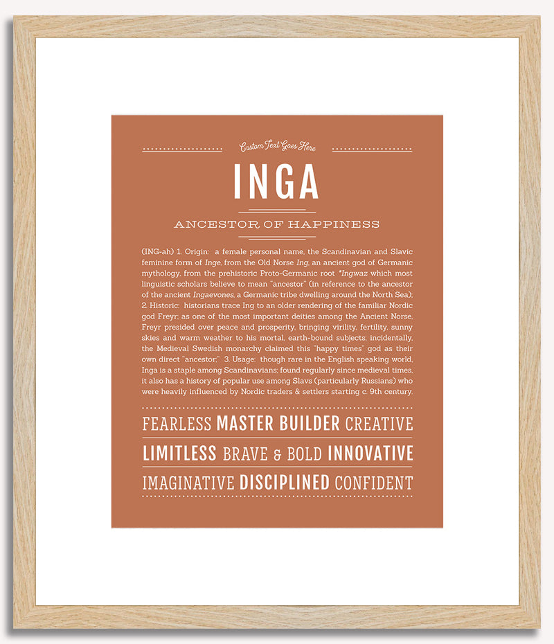 Inga | Name Art Print