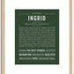 Ingrid | Name Art Print