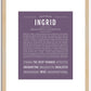 Ingrid | Name Art Print