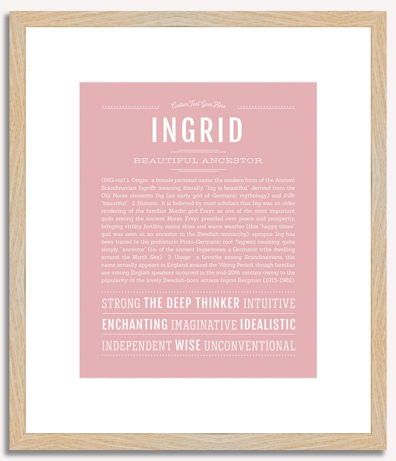 Ingrid | Name Art Print