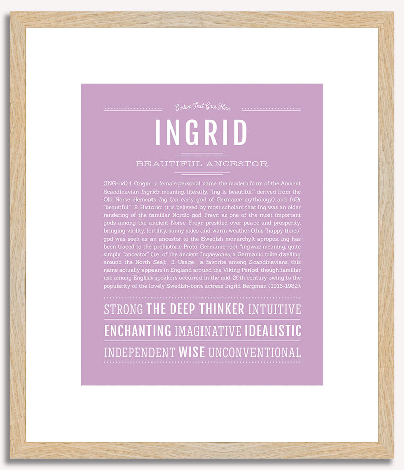 Ingrid | Name Art Print