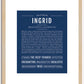 Ingrid | Name Art Print