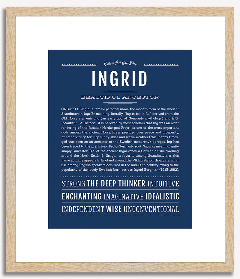 Ingrid | Name Art Print