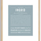 Ingrid | Name Art Print