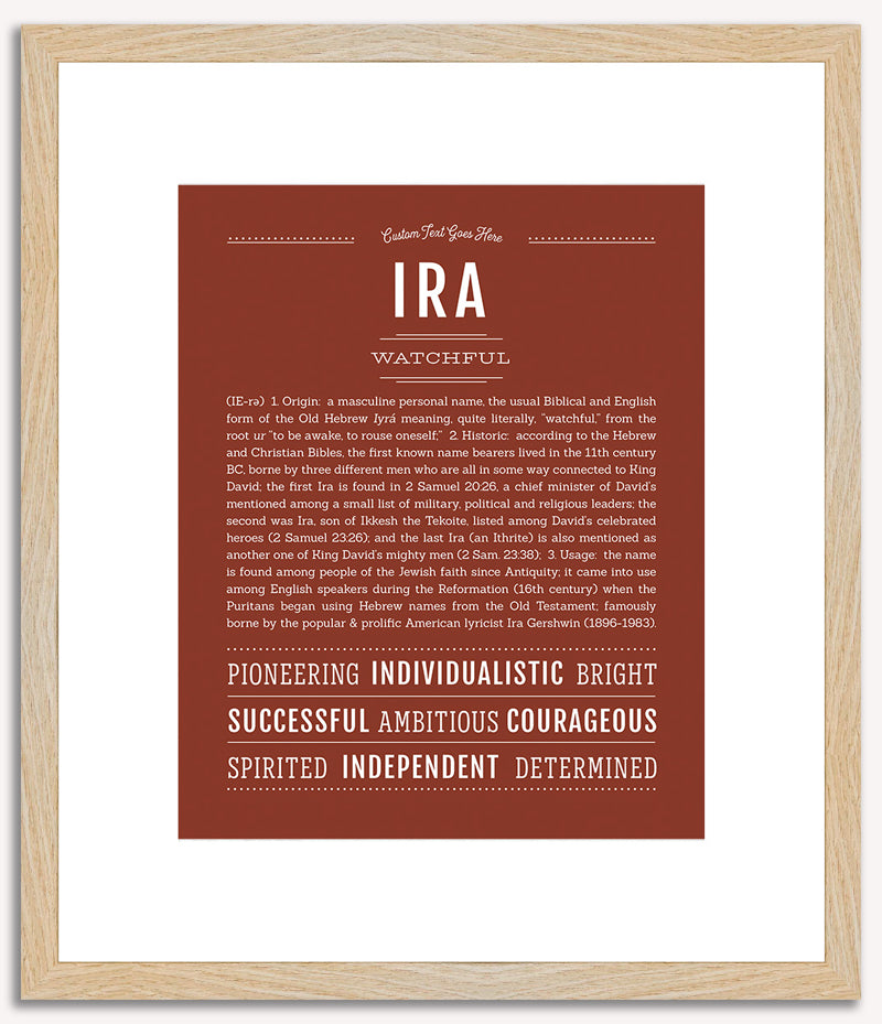 Ira | Name Art Print