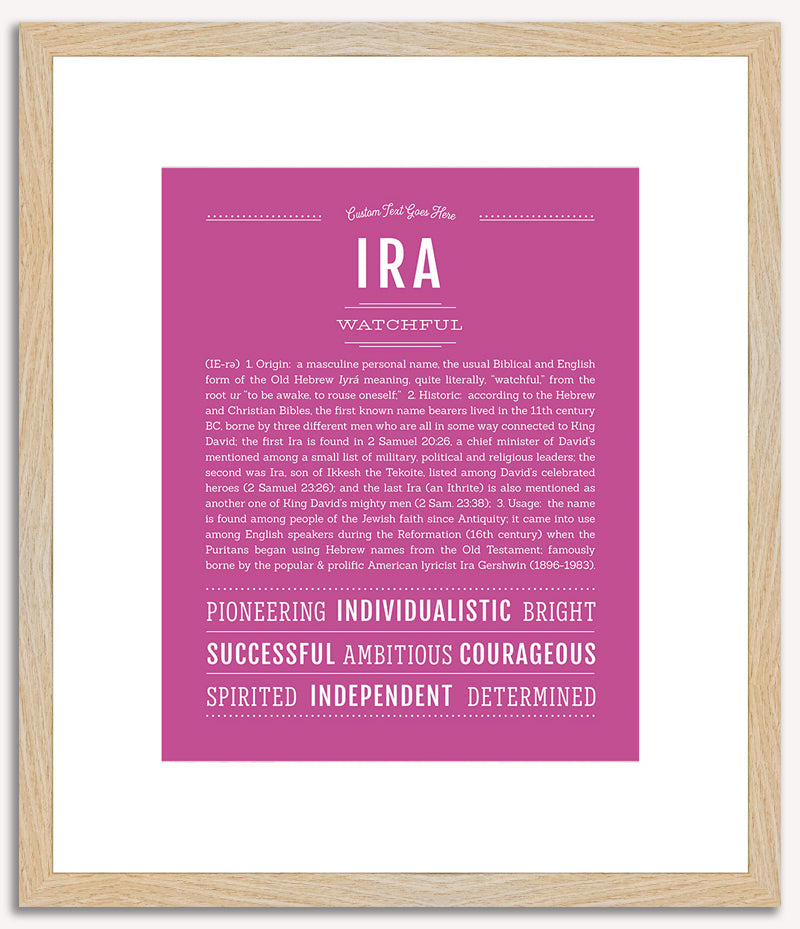 Ira | Name Art Print