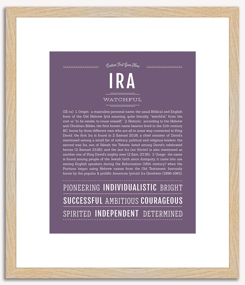 Ira | Name Art Print