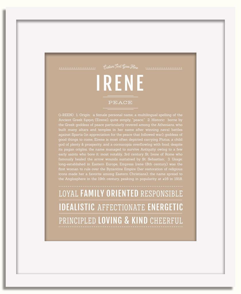 Frame Options | Tan | White Frame, Matted