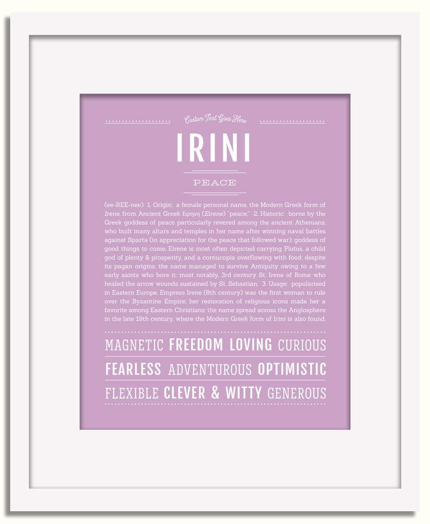 Frame Options | Lilac | White Frame, Matted