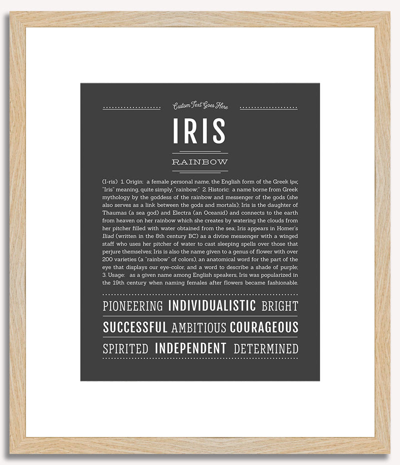 Iris | Name Art Print