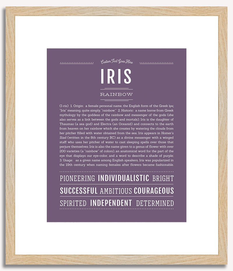 Iris | Name Art Print