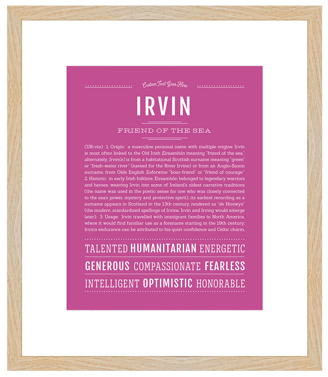 Frame Options | Dark Pink | Maple Frame, Matted