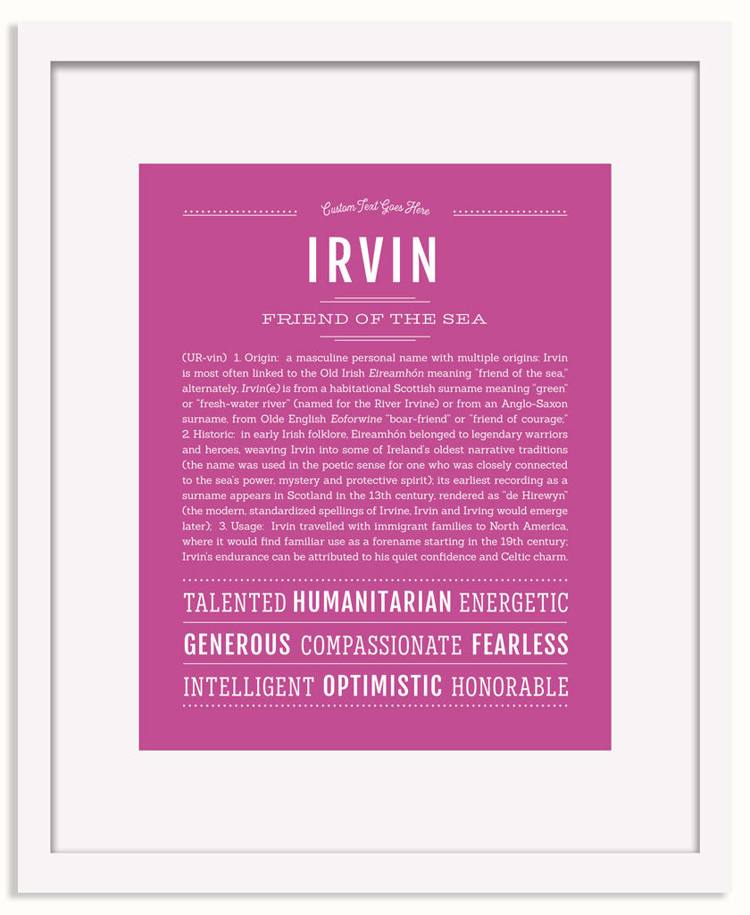 Frame Options | Dark Pink | White Frame, Matted