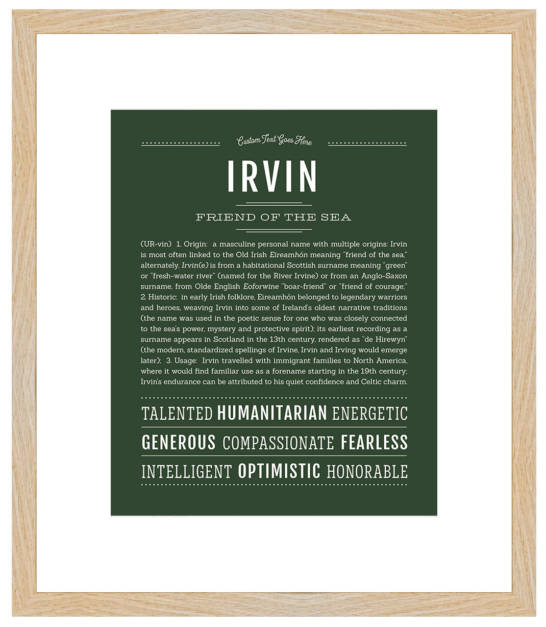 Frame Options | Deep Forest | Maple Frame, Matted