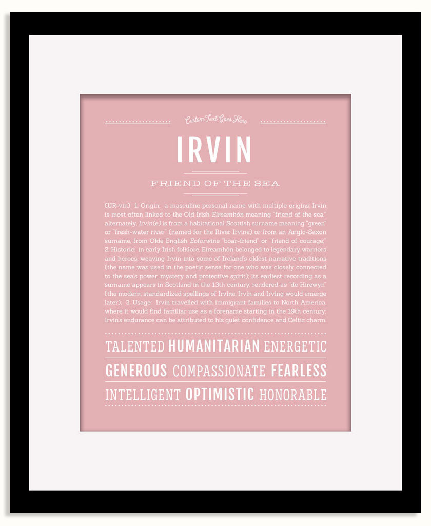 Frame Options | Dusty Rose | Black Frame, Matted